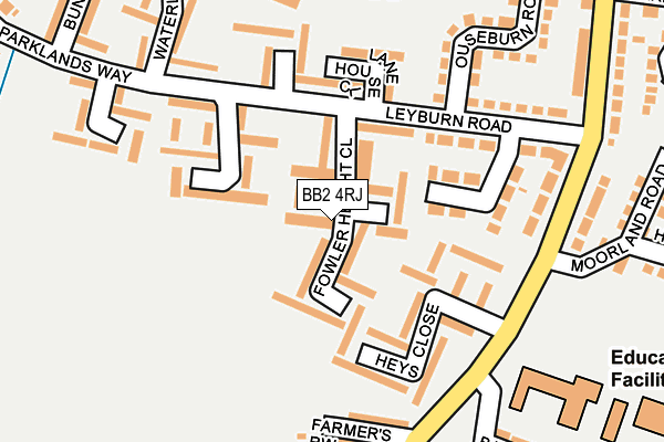 BB2 4RJ map - OS OpenMap – Local (Ordnance Survey)