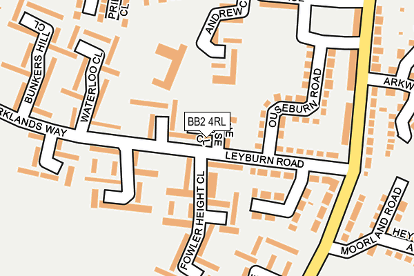 BB2 4RL map - OS OpenMap – Local (Ordnance Survey)