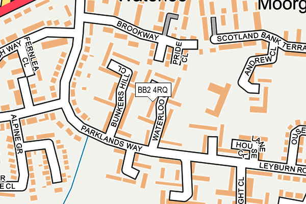 BB2 4RQ map - OS OpenMap – Local (Ordnance Survey)