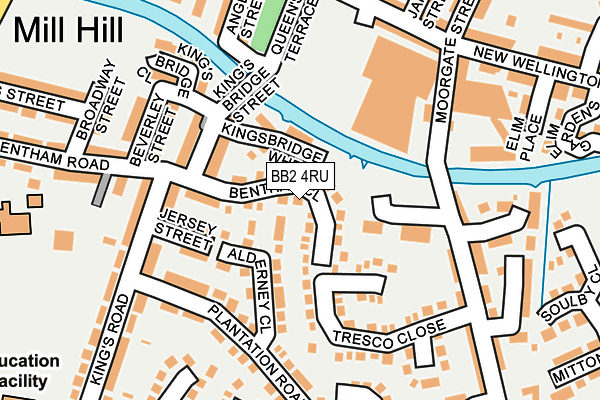 BB2 4RU map - OS OpenMap – Local (Ordnance Survey)