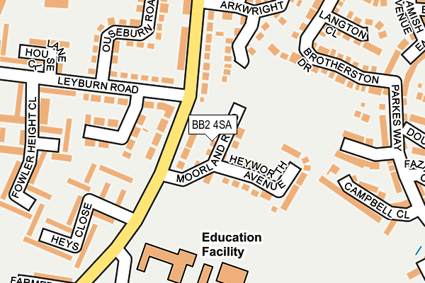 BB2 4SA map - OS OpenMap – Local (Ordnance Survey)
