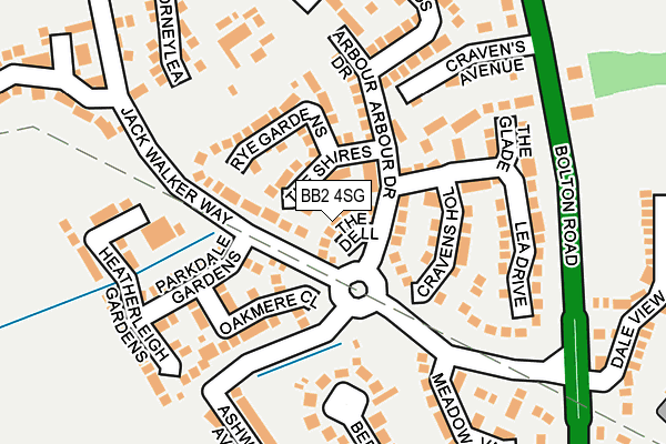 BB2 4SG map - OS OpenMap – Local (Ordnance Survey)