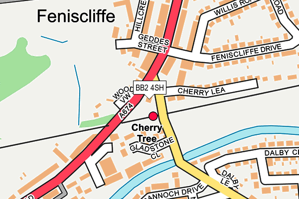 BB2 4SH map - OS OpenMap – Local (Ordnance Survey)