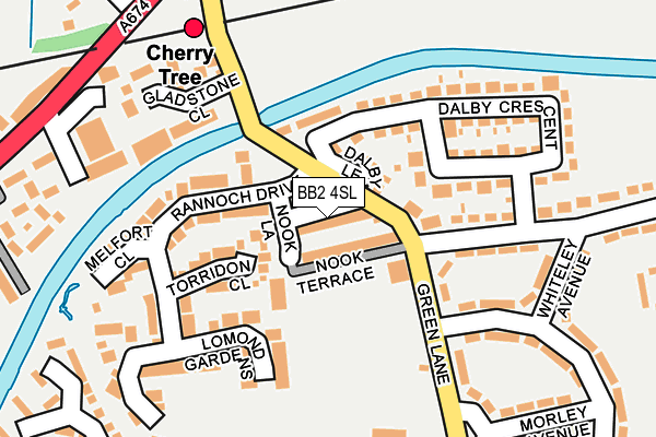 BB2 4SL map - OS OpenMap – Local (Ordnance Survey)