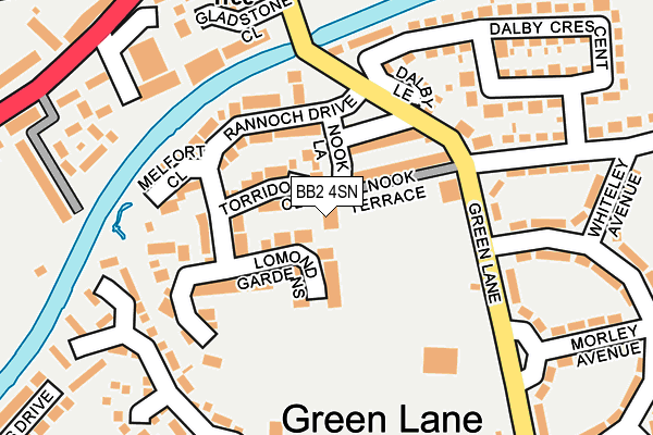BB2 4SN map - OS OpenMap – Local (Ordnance Survey)