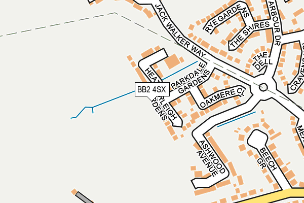 BB2 4SX map - OS OpenMap – Local (Ordnance Survey)