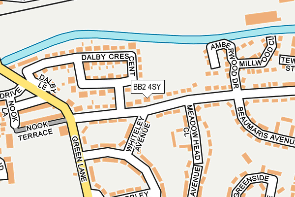 BB2 4SY map - OS OpenMap – Local (Ordnance Survey)