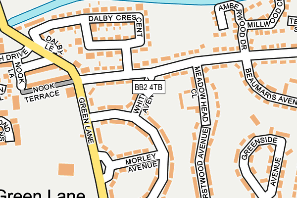 BB2 4TB map - OS OpenMap – Local (Ordnance Survey)