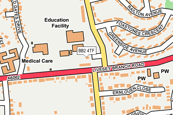 BB2 4TF map - OS OpenMap – Local (Ordnance Survey)