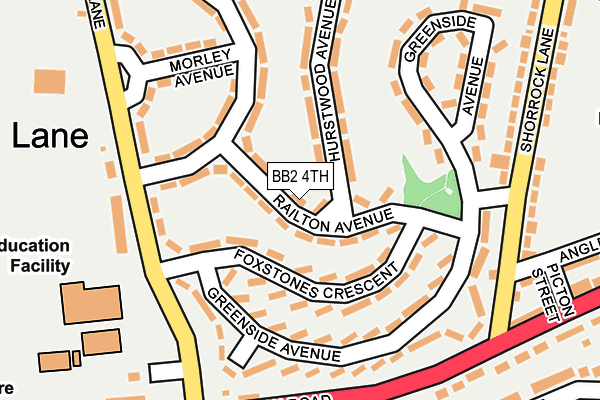 BB2 4TH map - OS OpenMap – Local (Ordnance Survey)