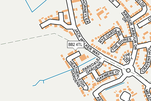 BB2 4TL map - OS OpenMap – Local (Ordnance Survey)