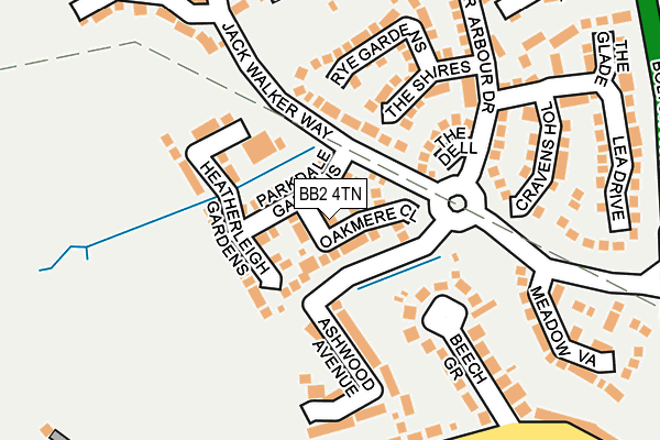 BB2 4TN map - OS OpenMap – Local (Ordnance Survey)