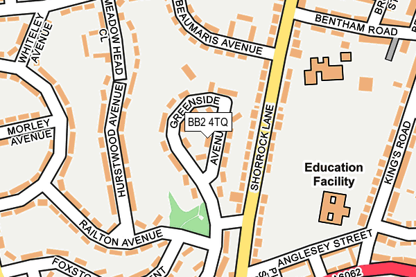 BB2 4TQ map - OS OpenMap – Local (Ordnance Survey)