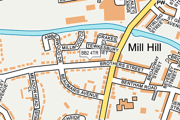 BB2 4TR map - OS OpenMap – Local (Ordnance Survey)