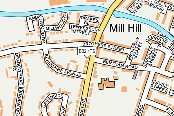 BB2 4TS map - OS OpenMap – Local (Ordnance Survey)
