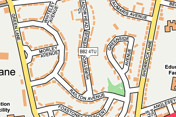 BB2 4TU map - OS OpenMap – Local (Ordnance Survey)