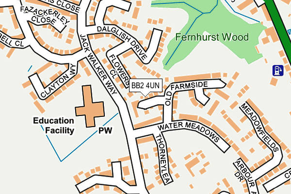 BB2 4UN map - OS OpenMap – Local (Ordnance Survey)