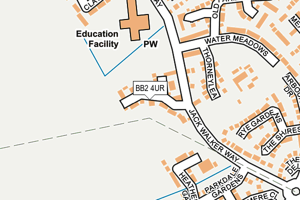 BB2 4UR map - OS OpenMap – Local (Ordnance Survey)