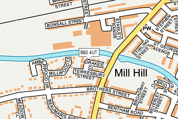 BB2 4UT map - OS OpenMap – Local (Ordnance Survey)