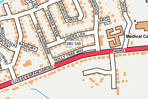 BB2 5AB map - OS OpenMap – Local (Ordnance Survey)