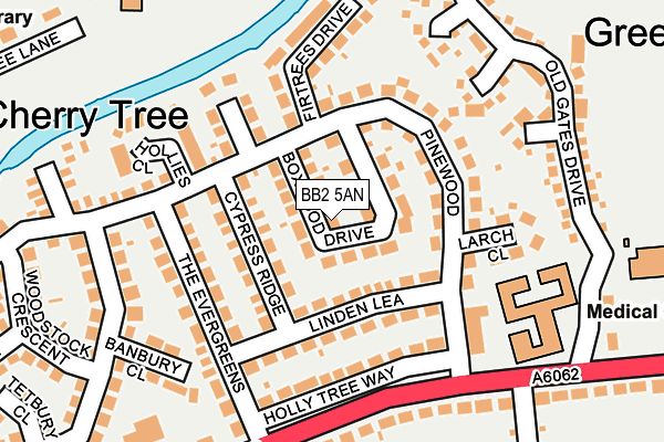 BB2 5AN map - OS OpenMap – Local (Ordnance Survey)