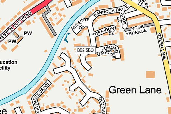 Map of MILL TOWN PROPERTIES (NW) LTD at local scale