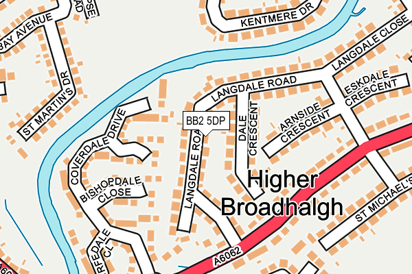 BB2 5DP map - OS OpenMap – Local (Ordnance Survey)