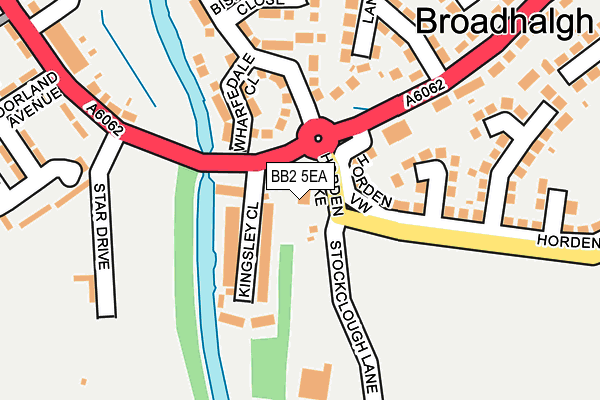 BB2 5EA map - OS OpenMap – Local (Ordnance Survey)