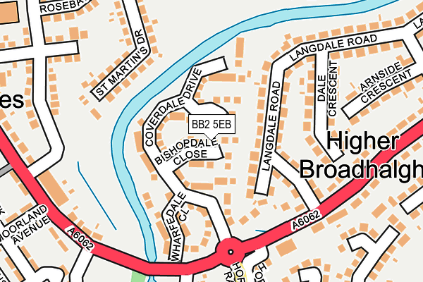 BB2 5EB map - OS OpenMap – Local (Ordnance Survey)