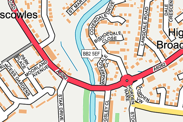 BB2 5EF map - OS OpenMap – Local (Ordnance Survey)