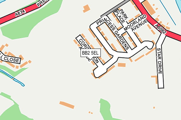 BB2 5EL map - OS OpenMap – Local (Ordnance Survey)