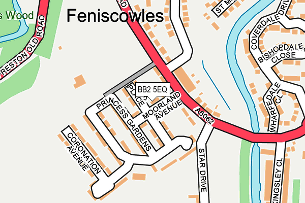 BB2 5EQ map - OS OpenMap – Local (Ordnance Survey)