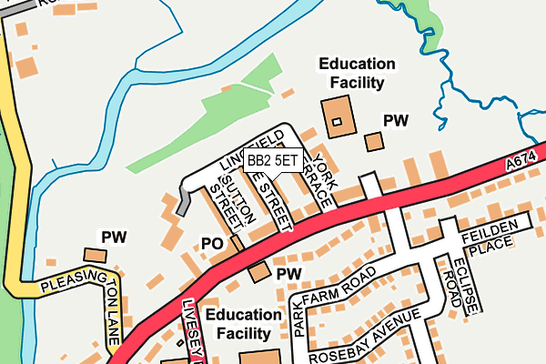 BB2 5ET map - OS OpenMap – Local (Ordnance Survey)