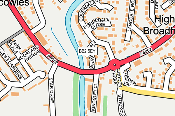 BB2 5EY map - OS OpenMap – Local (Ordnance Survey)