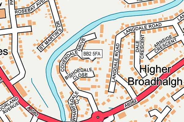 BB2 5FA map - OS OpenMap – Local (Ordnance Survey)