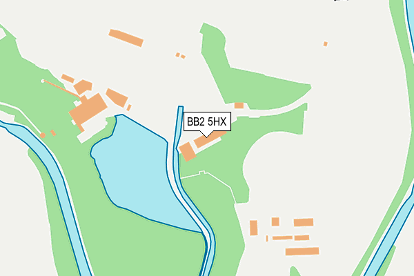 BB2 5HX map - OS OpenMap – Local (Ordnance Survey)