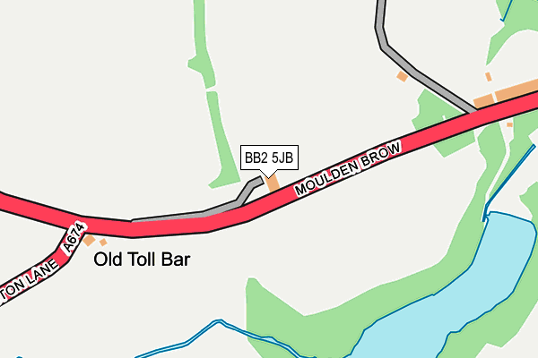 BB2 5JB map - OS OpenMap – Local (Ordnance Survey)