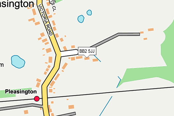 BB2 5JJ map - OS OpenMap – Local (Ordnance Survey)