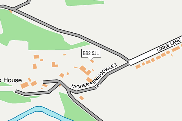 BB2 5JL map - OS OpenMap – Local (Ordnance Survey)