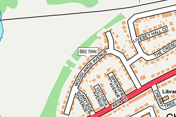 BB2 5NN map - OS OpenMap – Local (Ordnance Survey)