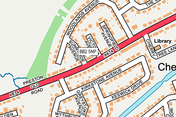 BB2 5NP map - OS OpenMap – Local (Ordnance Survey)