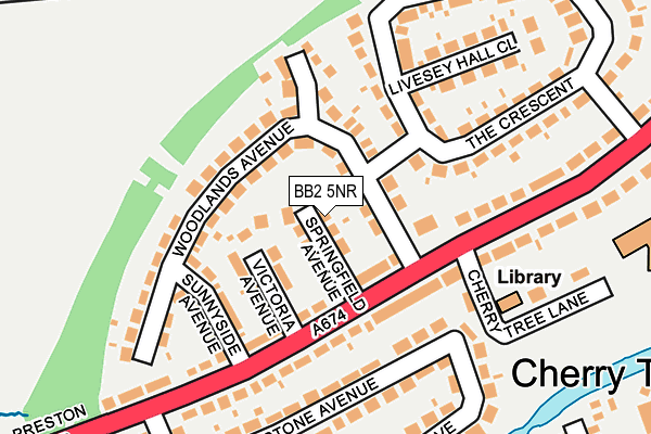BB2 5NR map - OS OpenMap – Local (Ordnance Survey)