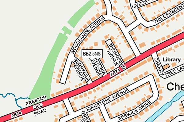 BB2 5NS map - OS OpenMap – Local (Ordnance Survey)