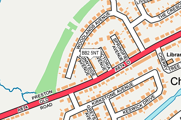 BB2 5NT map - OS OpenMap – Local (Ordnance Survey)