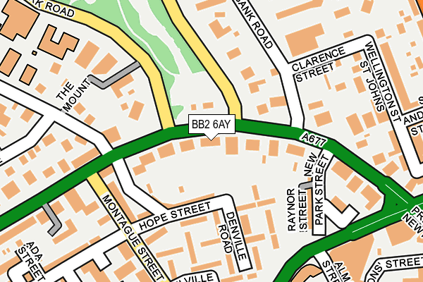 BB2 6AY map - OS OpenMap – Local (Ordnance Survey)