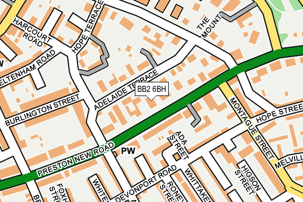 BB2 6BH map - OS OpenMap – Local (Ordnance Survey)