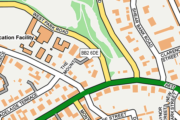 BB2 6DE map - OS OpenMap – Local (Ordnance Survey)