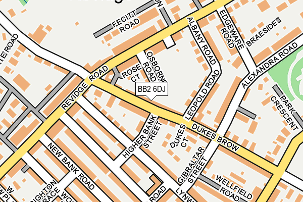 BB2 6DJ map - OS OpenMap – Local (Ordnance Survey)