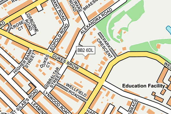 BB2 6DL map - OS OpenMap – Local (Ordnance Survey)