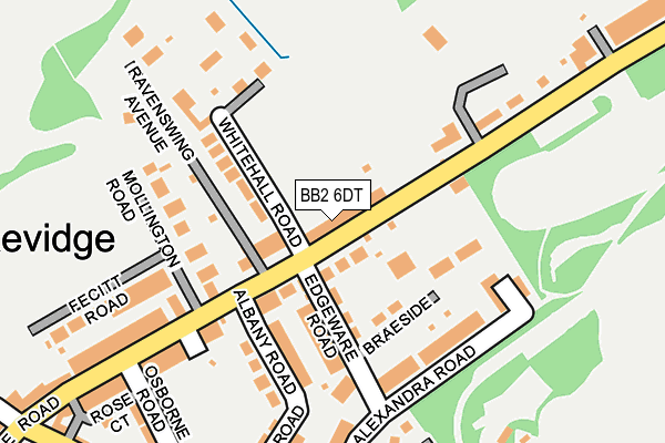 BB2 6DT map - OS OpenMap – Local (Ordnance Survey)